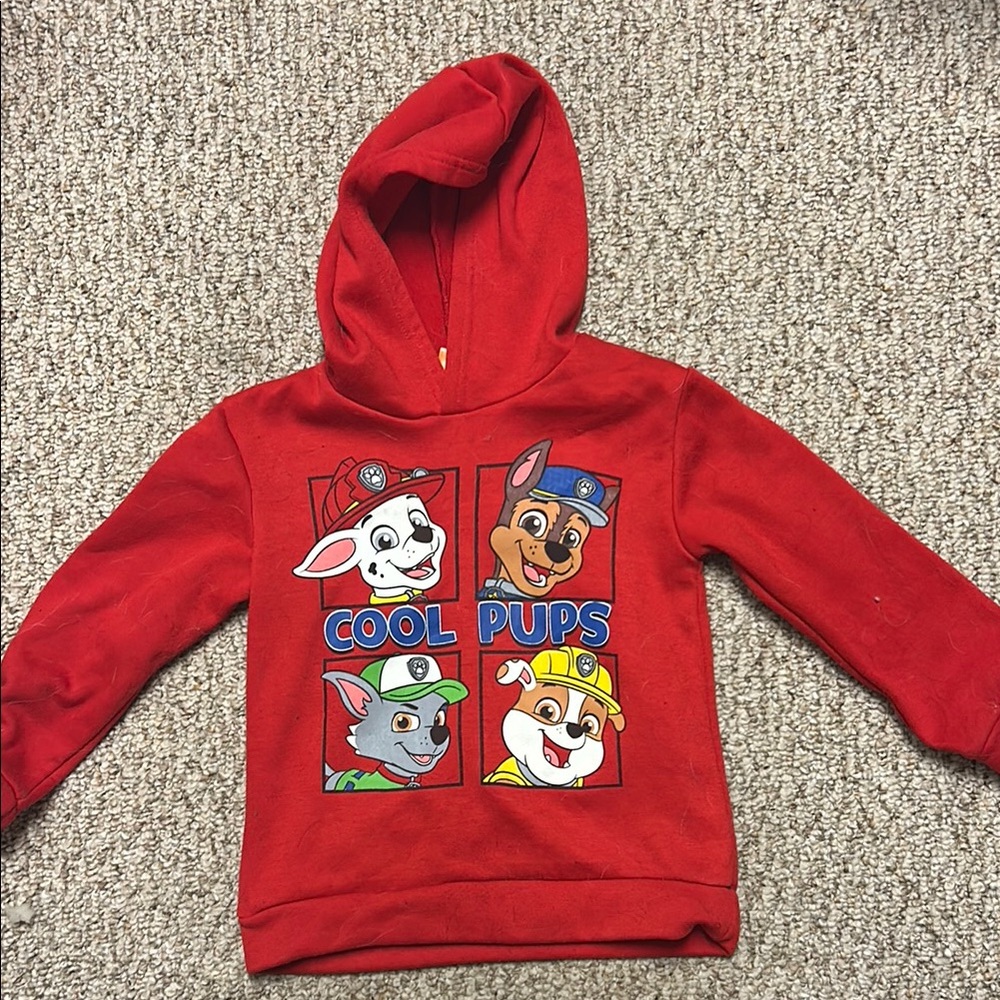 Nickelodeon Red Hoodie with Cartoon Graphics